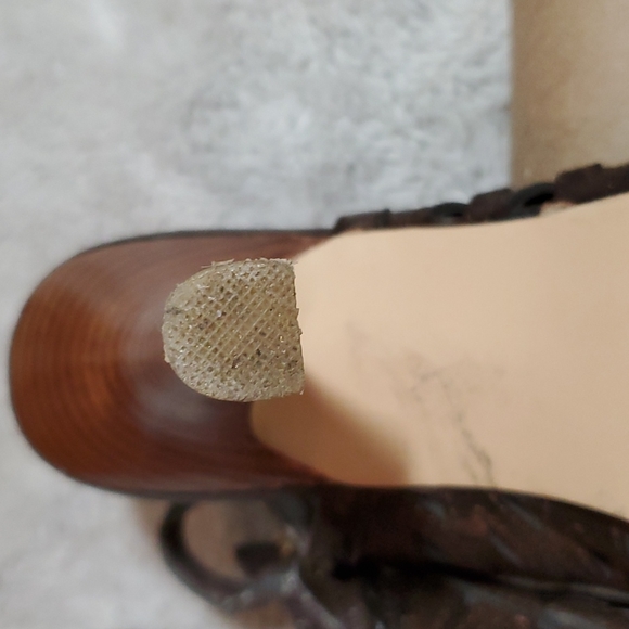 ANGELS 4 EVER Womens Faux Leather Cutout Braided Back Strap 4" Heels-VGUC-Sz 6.5 - Picture 9 of 15